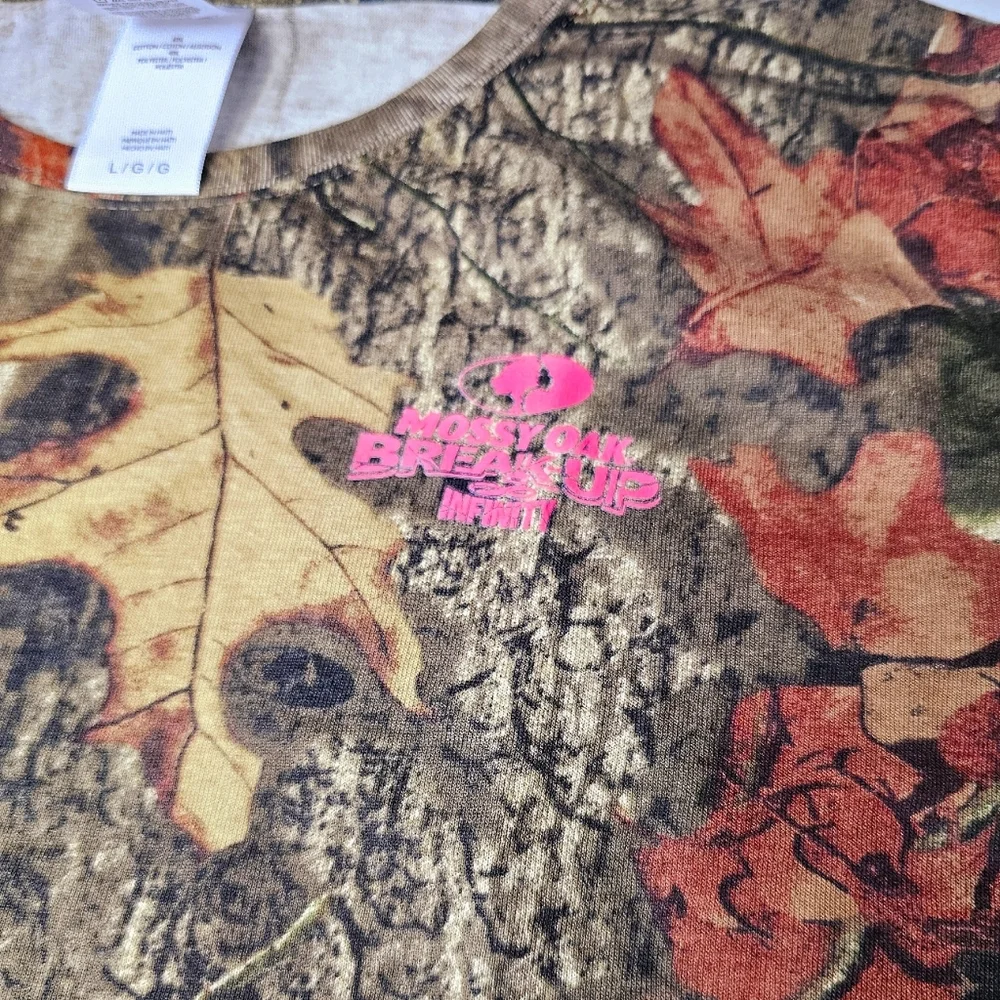 Mossy Oak Break Up Infinity Tee Shirt Wmn size Large - Picture 2 of 5